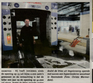 Carwash Heemstede in Het Weekblad