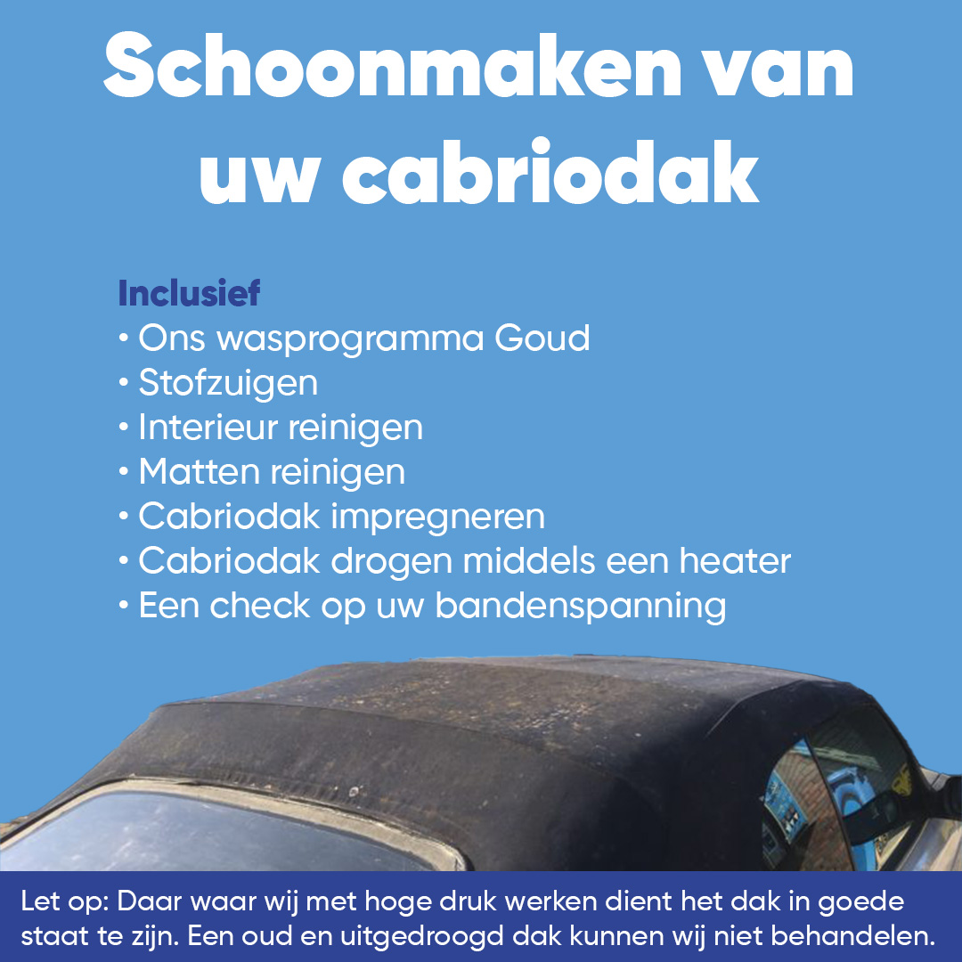 cabrio dak schoonmaken